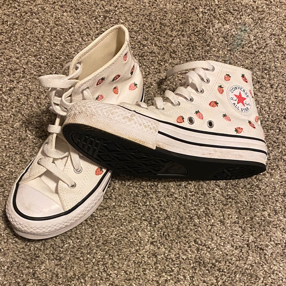 Converse Kids' White Sneakers with Fun Fruit Design